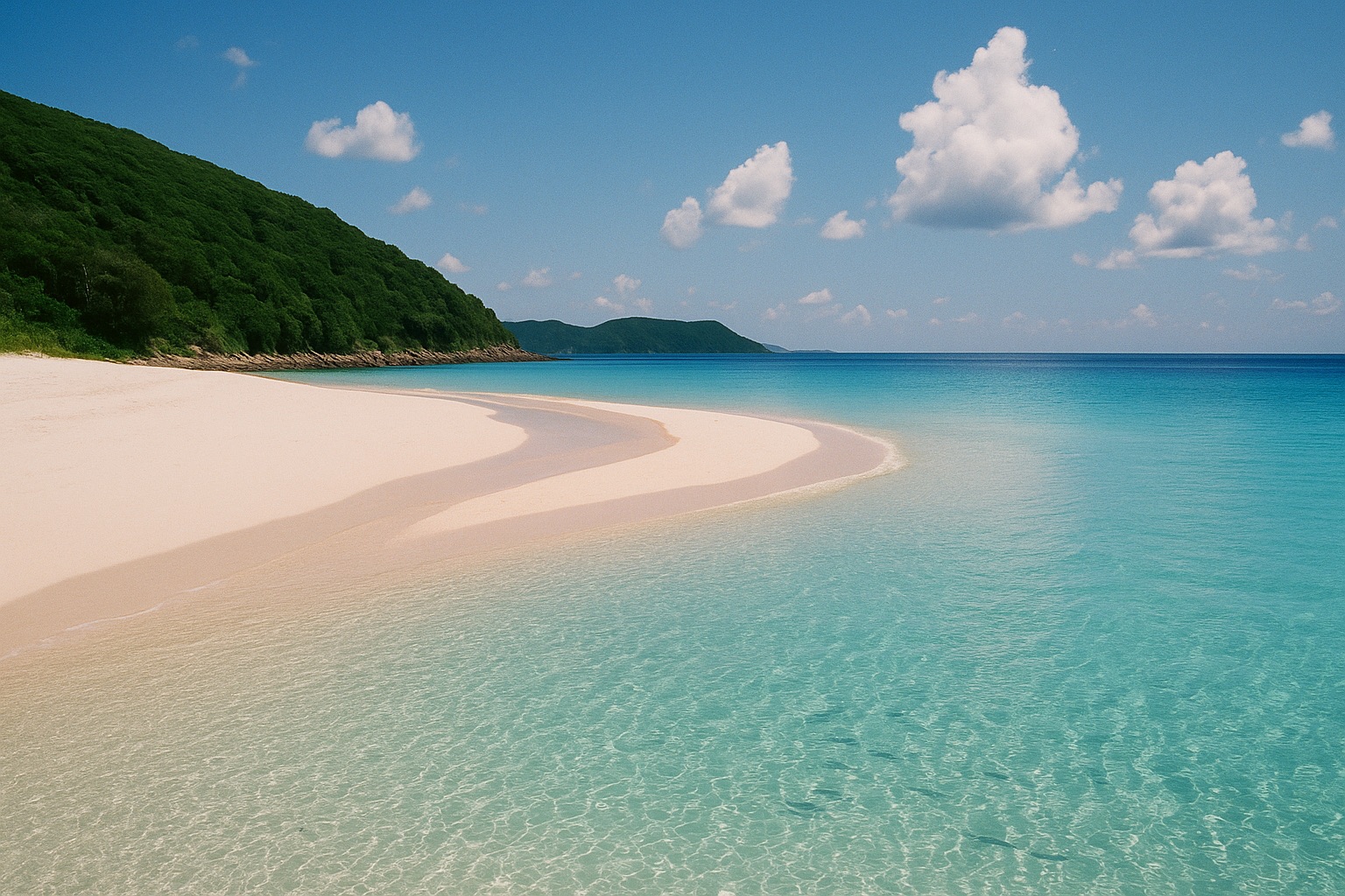 A bright summer beach on the Goto Islands off Kyushu